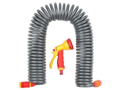 Набор поливочный GRINDA PROLine: шланг спиральный 3/8"х15м, пистолет-распылитель, адаптеры - фото в Миди Лтд Изображение товара Набор поливочный GRINDA PROLine: шланг спиральный 3/8"х15м, пистолет-распылитель, адаптеры в Миди Лтд