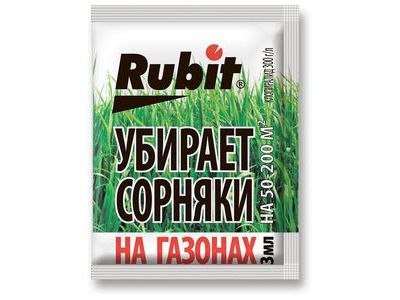 Средство РУБИТ БИС-300 от сорняков на газоне 3мл - фото в Миди Лтд Изображение товара Средство РУБИТ БИС-300 от сорняков на газоне 3мл в Миди Лтд