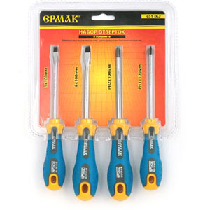 Отвертка набор 4 предмета  ЕРМАК             ХХ - фото в Миди Лтд Изображение товара Отвертка набор 4 предмета  ЕРМАК             ХХ в Миди Лтд