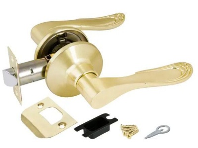 Замок ручка Золото матовое без ключа, без фиксатора 6030 SВ-P - фото в Миди Лтд Изображение товара Замок ручка Золото матовое без ключа, без фиксатора 6030 SВ-P в Миди Лтд