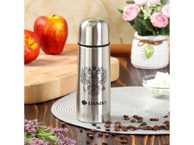 Изображение товара Термос нерж сталь 0,35л (SL-35Z) узкая горловина Daniks Серебристый (24шт/уп) в Миди Лтд