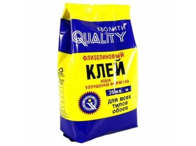 Клей обойный флизелиновый "Quality" в мягкой пачке 200гр (30шт/уп) - фото в Миди Лтд Изображение товара Клей обойный флизелиновый "Quality" в мягкой пачке 200гр (30шт/уп) в Миди Лтд