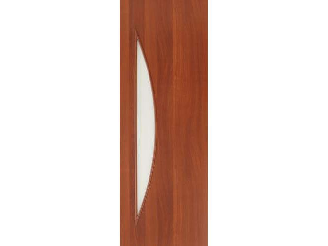 Изображение товара Полотно дверное ПО со стеклом Луна ламинированное итальянский орех 700 в Миди Лтд