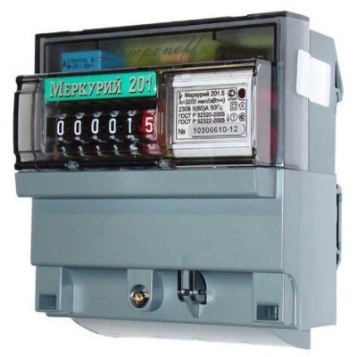 Счетчик 201 5 5-60А 230В 1Ф1 Ткл т 1 0 на рейку ОУ Меркурий - фото в Миди Лтд Изображение товара Счетчик 201 5 5-60А 230В 1Ф1 Ткл т 1 0 на рейку ОУ Меркурий в Миди Лтд