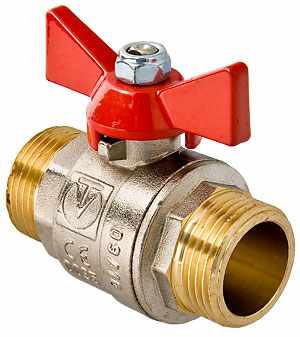 Изображение товара Кран шаровой 1/2 (15) бабочка ш/ш (20шт/уп) в Миди Лтд