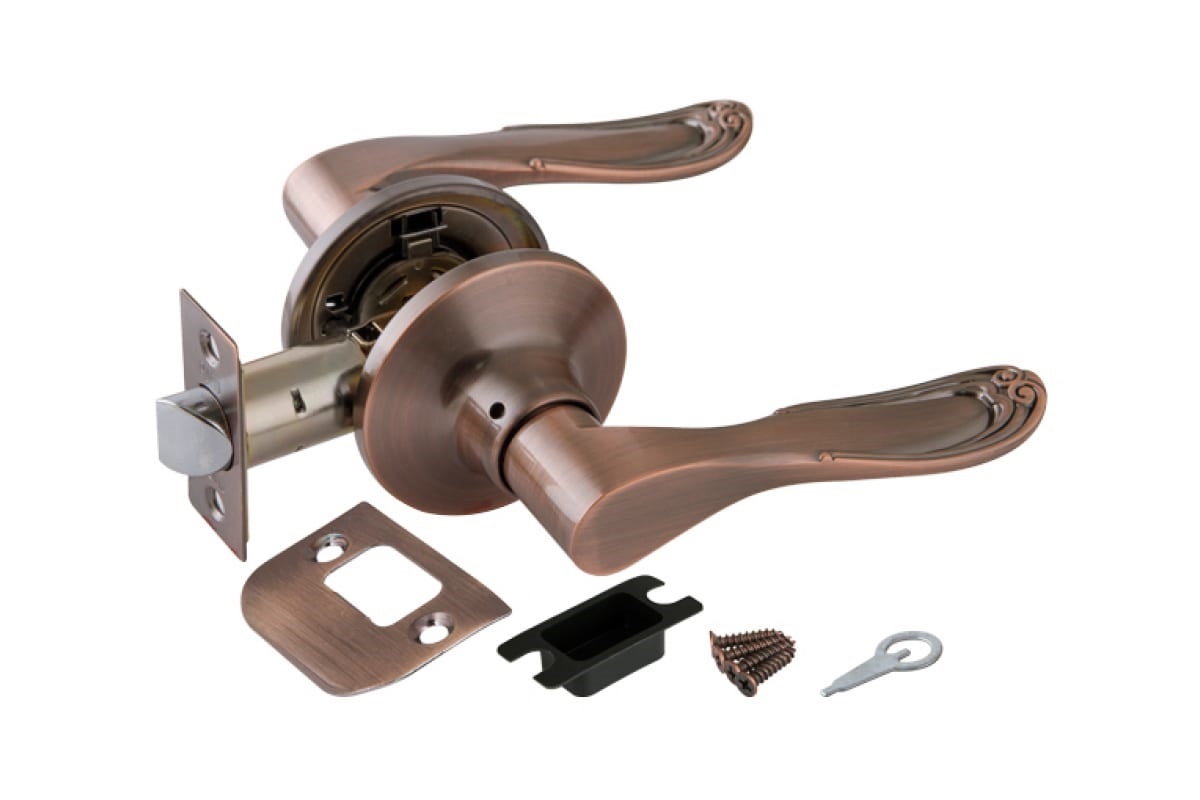 Замок ручка Медь без ключа,без фиксатора 6030 АС-Р - фото в Миди Лтд Изображение товара Замок ручка Медь без ключа,без фиксатора 6030 АС-Р в Миди Лтд