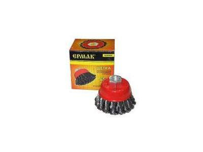 Изображение товара Щетка металл. ЕРМАК для УШМ  65мм/М14 крученая чашка (100шт/кор) в Миди Лтд