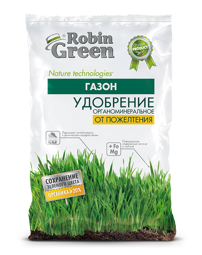 Удобрение Robin Green от пожелтения газона 2,5кг (10шт/уп) - фото в Миди Лтд Изображение товара Удобрение Robin Green от пожелтения газона 2,5кг (10шт/уп) в Миди Лтд