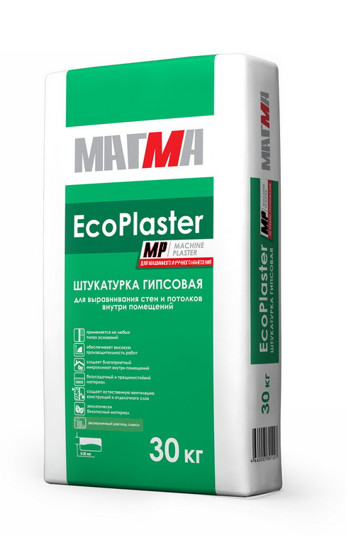 Изображение товара Штукатурка гипсовая МАГМА EcoPlaster MP 30кг (45шт/пал) в Миди Лтд