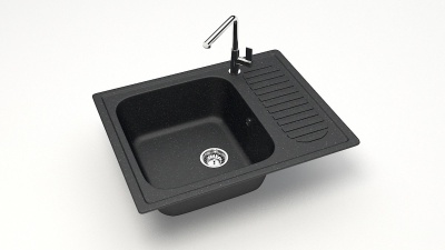 Мойка матовая Карельский Камень Arlin 15/Q4 (635*490мм) черная - фото в Миди Лтд Изображение товара Мойка матовая Карельский Камень Arlin 15/Q4 (635*490мм) черная в Миди Лтд
