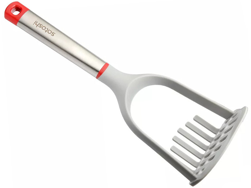 Толкушка для картофеля жаропрочный нейлон, руч нерж/пласт SATOSHI    ХХ - фото в Миди Лтд Изображение товара Толкушка для картофеля жаропрочный нейлон, руч нерж/пласт SATOSHI    ХХ в Миди Лтд