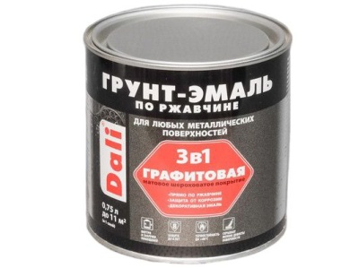 Грунт-эмаль по ржавчине Графитовая DALI зеленый 0,75л (6шт/уп; 660шт/пал) Х - фото в Миди Лтд Изображение товара Грунт-эмаль по ржавчине Графитовая DALI зеленый 0,75л (6шт/уп; 660шт/пал) Х в Миди Лтд