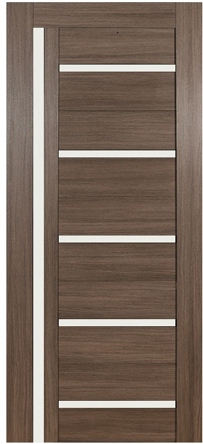 Полотно дверное ПО экошпон модель 03 Дана серая стекло матовое белое 700 - фото в Миди Лтд Изображение товара Полотно дверное ПО экошпон модель 03 Дана серая стекло матовое белое 700 в Миди Лтд