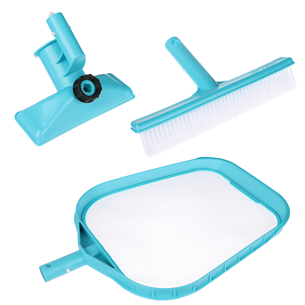 Комплект для чистки бассейна Стандарт сачок щетка вакуумная насадка с мешком INTEX 29056 (6шт/кор) - фото в Миди Лтд Изображение товара Комплект для чистки бассейна Стандарт сачок щетка вакуумная насадка с мешком INTEX 29056 (6шт/кор) в Миди Лтд