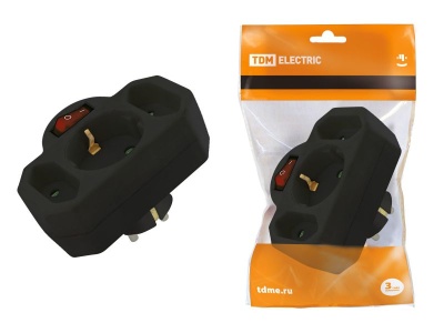 Блок 3 гнезда с выкл с индик под плоскую вилку черный 1*2P+З 16А+2*2P 2,5А 250W TDM - фото в Миди Лтд Изображение товара Блок 3 гнезда с выкл с индик под плоскую вилку черный 1*2P+З 16А+2*2P 2,5А 250W TDM в Миди Лтд
