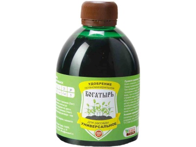 Комплексное удобрение ОМУ для Рассады Богатырь 0,3л (20шт/уп) - фото в Миди Лтд Изображение товара Комплексное удобрение ОМУ для Рассады Богатырь 0,3л (20шт/уп) в Миди Лтд