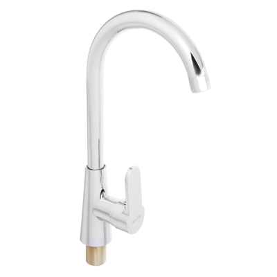 Смеситель для кухни Klabb высокий поворотный излив 40мм 1R25/1 с подводкой хром - фото в Миди Лтд Изображение товара Смеситель для кухни Klabb высокий поворотный излив 40мм 1R25/1 с подводкой хром в Миди Лтд