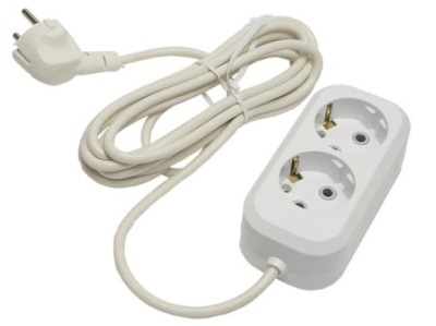 Удлинитель 2 гнезда с/з 3м (40шт/кор) - фото в Миди Лтд Изображение товара Удлинитель 2 гнезда с/з 3м (40шт/кор) в Миди Лтд