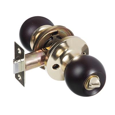 Замок шар Темное дерево/золото с фиксатором LARS      ХХ - фото в Миди Лтд Изображение товара Замок шар Темное дерево/золото с фиксатором LARS      ХХ в Миди Лтд