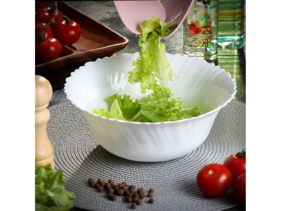 Салатник стеклокерамика круглый 23см 2л Daniks Белый (3шт/уп) - фото в Миди Лтд Изображение товара Салатник стеклокерамика круглый 23см 2л Daniks Белый (3шт/уп) в Миди Лтд