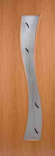 Изображение товара Полотно дверное ПО со стекл фьюзинг Лагуна ламинированное миланский орех 800 в Миди Лтд