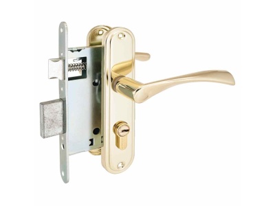 Изображение товара Замок врезной 3В 4-103 GP латунь с ручкой Аллюр  Х в Миди Лтд