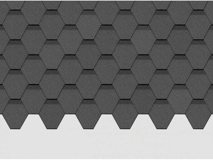 Черепица гибкая битумная DOCKE PIE Standart Сота 1000*318мм Серая (3м2/уп) - фото в Миди Лтд Изображение товара Черепица гибкая битумная DOCKE PIE Standart Сота 1000*318мм Серая (3м2/уп) в Миди Лтд