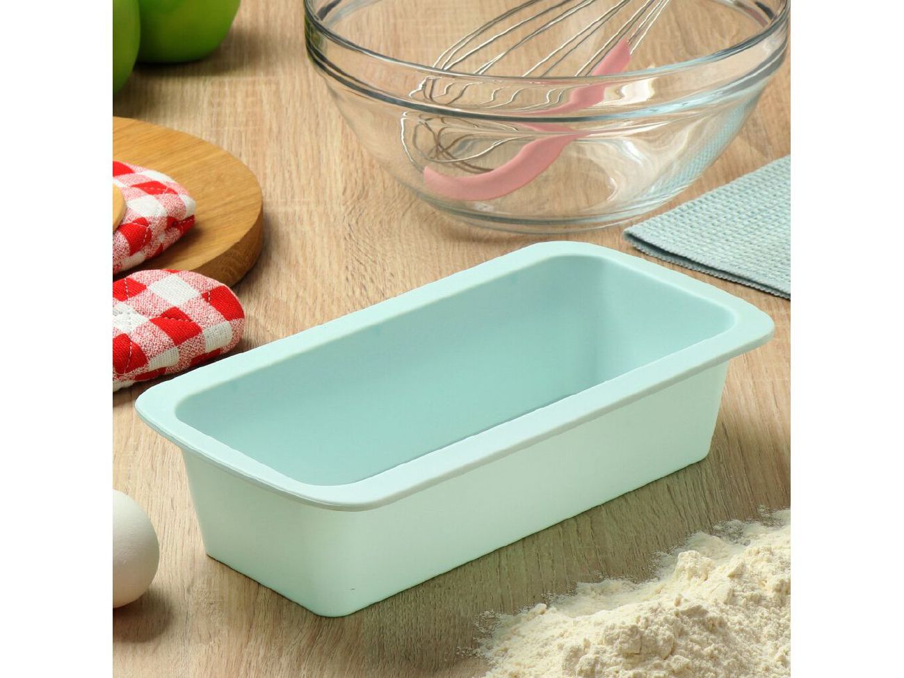 Форма для запекания силикон прямоугольная 13,5*27*6см Daniks Квантум (10шт/уп) - фото в Миди Лтд Изображение товара Форма для запекания силикон прямоугольная 13,5*27*6см Daniks Квантум (10шт/уп) в Миди Лтд