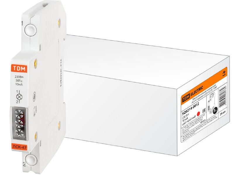 Лампа сигнальная ЛСК-47 красная AC/DC TDM - фото в Миди Лтд Изображение товара Лампа сигнальная ЛСК-47 красная AC/DC TDM в Миди Лтд