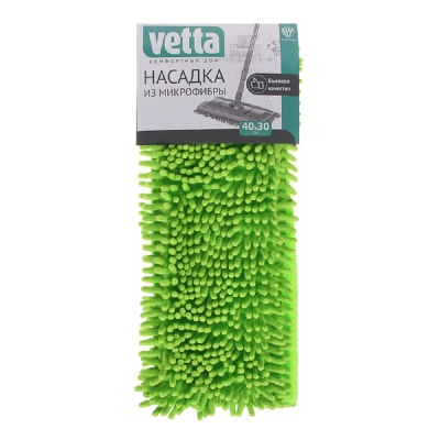 Изображение товара Насадка для швабры из микрофибры "Лапша" 30*40см VETTA 4 цвета (160шт/кор) в Миди Лтд