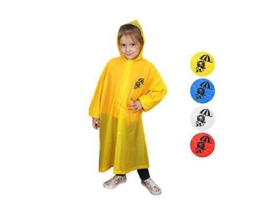 Изображение товара Дождевик детский плотный ПВХ 50*70см 110мкр 4 цвета INBLOOM (100шт/кор)    ХХ в Миди Лтд