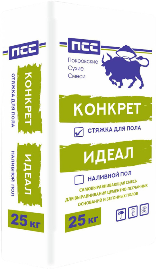 Ровнитель пола ПСС (стяжка 10-100 мм) КОНКРЕТ 25 кг (48шт/пал) - фото в Миди Лтд Изображение товара Ровнитель пола ПСС (стяжка 10-100 мм) КОНКРЕТ 25 кг (48шт/пал) в Миди Лтд