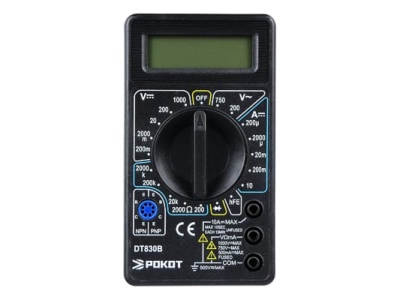 Мультиметр цифровой РОКОТ DT-830B (60шт/кор) - фото в Миди Лтд Изображение товара Мультиметр цифровой РОКОТ DT-830B (60шт/кор) в Миди Лтд