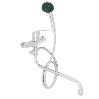 Смеситель для ванны СоюзКран с душем круглый излив 30см керам картридж 35мм хром цинк SK08-S102 - фото в Миди Лтд Изображение товара Смеситель для ванны СоюзКран с душем круглый излив 30см керам картридж 35мм хром цинк SK08-S102 в Миди Лтд