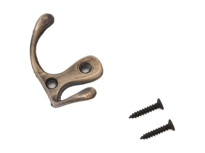 Изображение товара Вешалка-крючок 002 АВ старая бронза Стандарт (10шт/уп)   в Миди Лтд