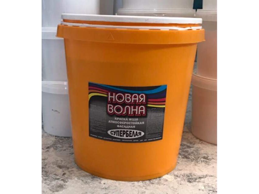 Изображение товара Краска фасадная НОВАЯ ВОЛНА белая 40кг (16шт/пал) в Миди Лтд