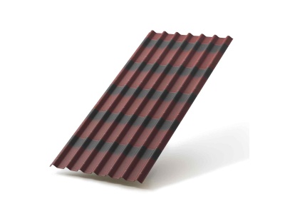 Изображение товара Ондулин черепица красная (1.95х0.96) (300шт/пал) в Миди Лтд
