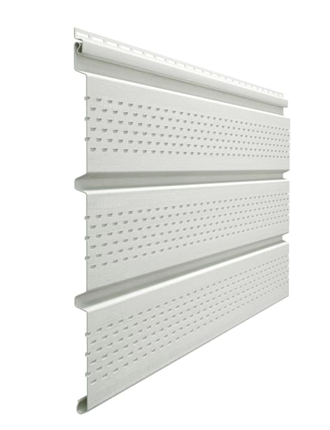 Изображение товара Софит DOCKE Standart перфорированный дл 3000мм раб шир 305мм Пломбир (16шт/кор) в Миди Лтд