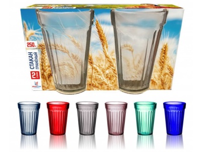 Стакан Европейские цвета Микс 250мл 2шт (20шт/уп) Х - фото в Миди Лтд Изображение товара Стакан Европейские цвета Микс 250мл 2шт (20шт/уп) Х в Миди Лтд