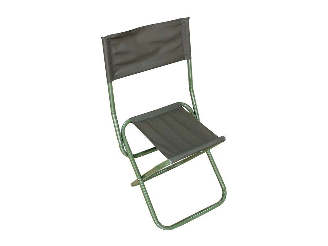Стул туристический СЛЕДОПЫТ складной большой со спинкой 420х490х940мм труба сталь 25х1мм цвет хаки - фото в Миди Лтд Изображение товара Стул туристический СЛЕДОПЫТ складной большой со спинкой 420х490х940мм труба сталь 25х1мм цвет хаки в Миди Лтд