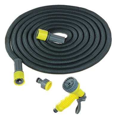 Изображение товара Шланг поливочный растягивающийся 15м ТПЭ полиэстер пластик INBLOOM (12шт/уп) в Миди Лтд