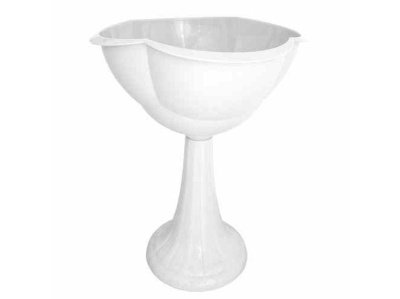 Кашпо на высокой стойке 30л белое (3шт/уп) - фото в Миди Лтд Изображение товара Кашпо на высокой стойке 30л белое (3шт/уп) в Миди Лтд