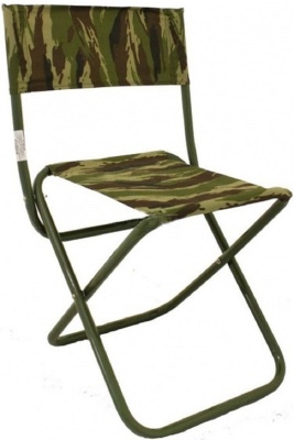 Изображение товара Стул туристический СЛЕДОПЫТ складной  малый со спинкой 320х340х580мм труба сталь 16х1мм цвет камыш в Миди Лтд