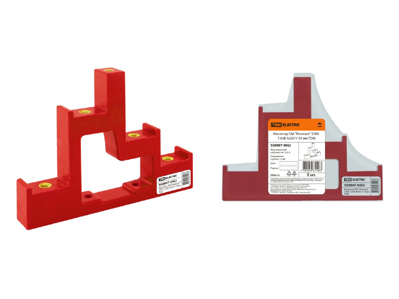 Изображение товара Изолятор "Лесенка" SM 530А 7,5кВ 4*25/1-15мм TDM (2шт/уп) в Миди Лтд