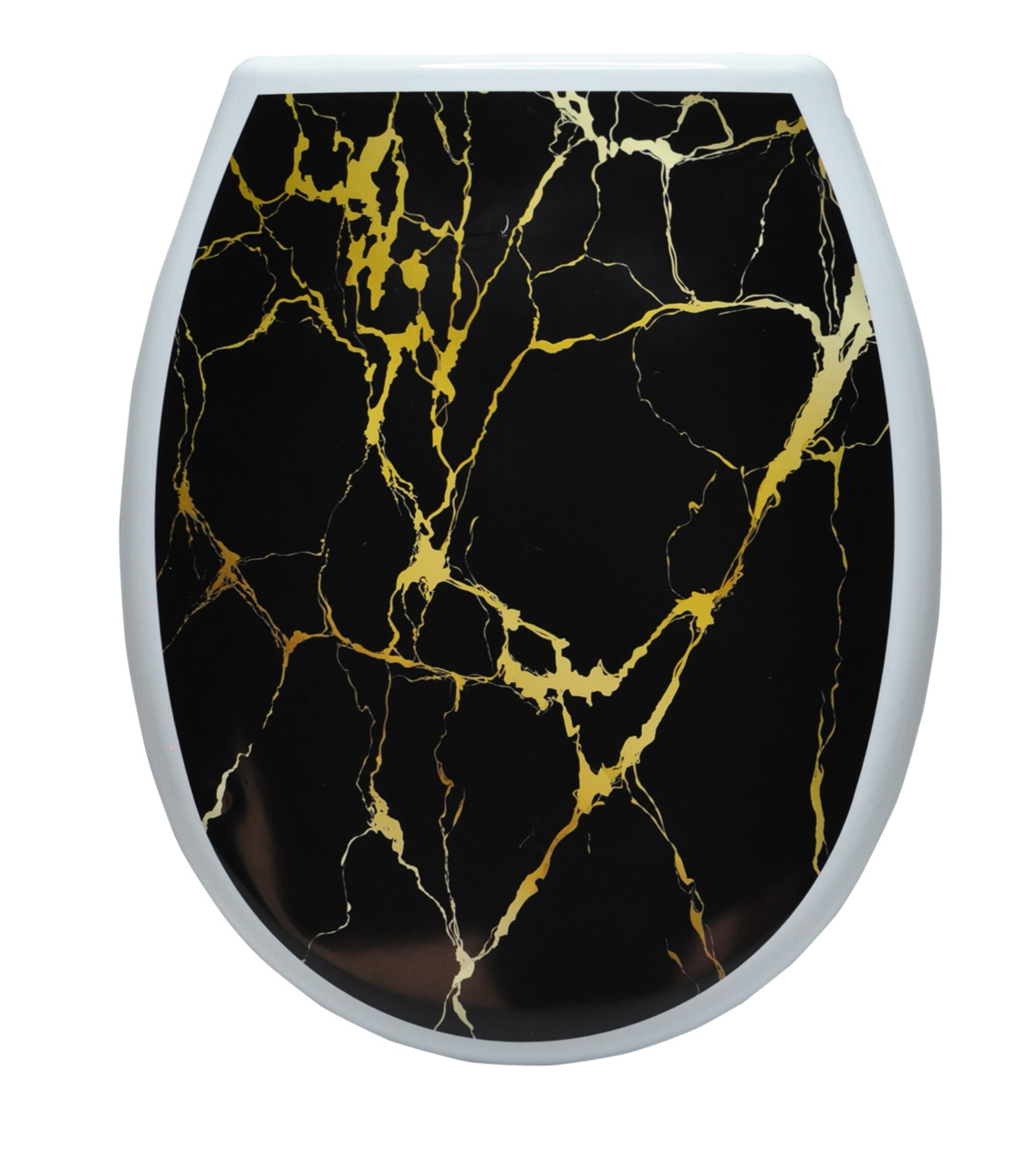 Изображение товара Сиденье для унитаза жесткое с рис. "Черный мрамор" (1/10уп) в Миди Лтд