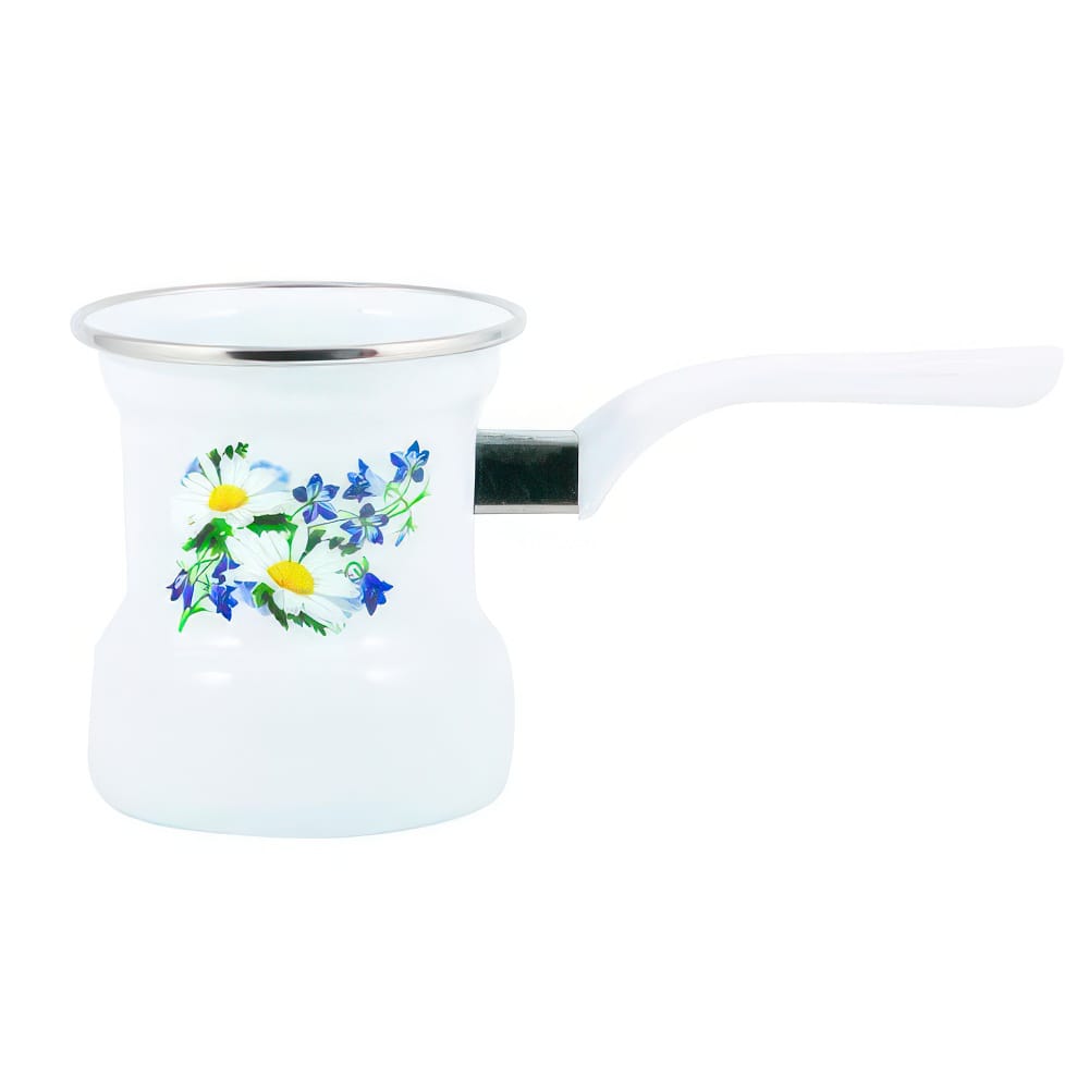 Изображение товара Кофеварка эмаль белая 0,4л Ромашковое поле С-4103АП/4 (6шт/уп) в Миди Лтд