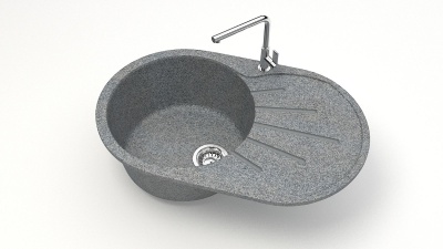 Изображение товара Мойка матовая Карельский Камень Kasandra 110/Q8 (730*450мм) темно-серая в Миди Лтд