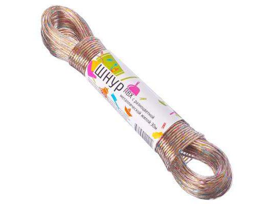 Изображение товара Шнур с разноц.метал. жилой 30 м,0,2 см             ХХ в Миди Лтд
