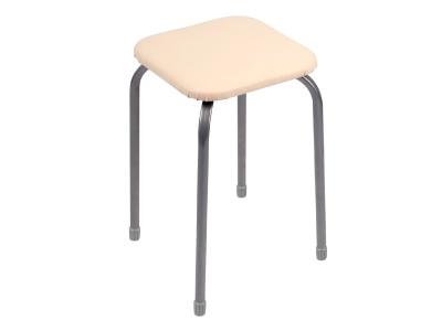 Изображение товара Табурет Эконом NIKA 450х450х460мм слоновая кость в Миди Лтд