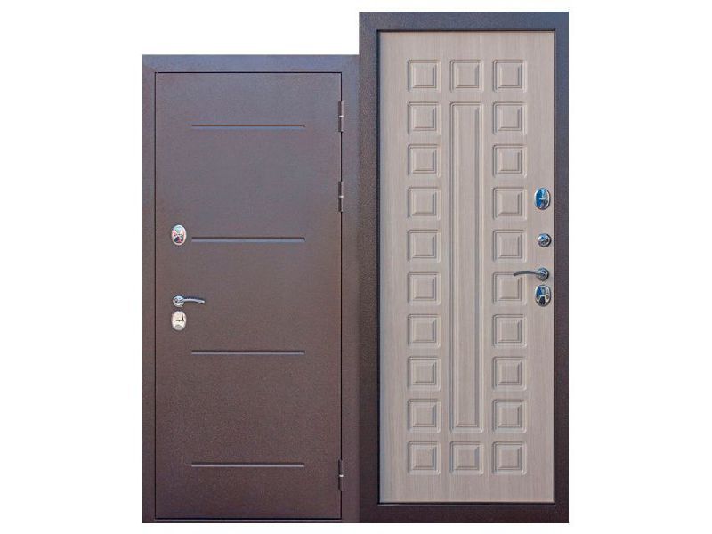 Дверь металлическая 860 правая ISOTERMA медный антик Лиственница мокко терморазрыв (ручка, основной  - фото в Миди Лтд Изображение товара Дверь металлическая 860 правая ISOTERMA медный антик Лиственница мокко терморазрыв (ручка, основной  в Миди Лтд